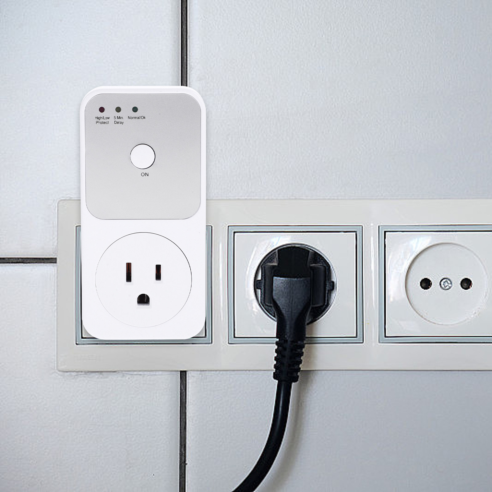Kitchen Appliances Outlet - Koelkastbeschermingsaansluiting Amerikaanse stekker Enkelvoudige stopcontactspanningsbeschermer voor