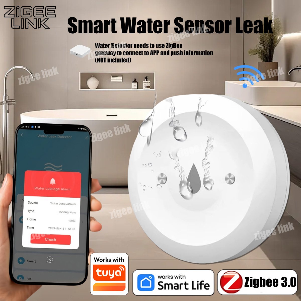 Kitchen Appliances Video - Slimme waterleksensor voor Tuya ZigBee 3.0
