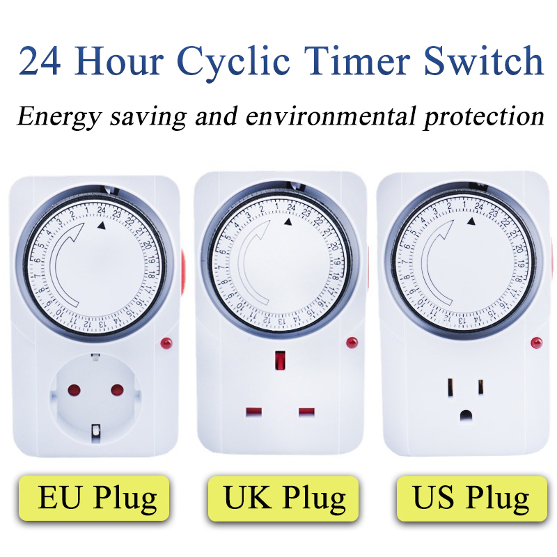Kitchen Appliances Outlet - 24-uurs cyclische tijdschakelaar keukenwekker universele timer-aansluiting