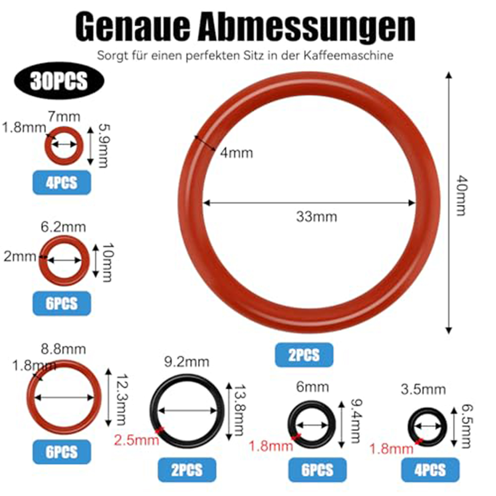 Kitchen Appliances Outlet - 30 stks Koffiezetapparaat O-ring Voor SAECO