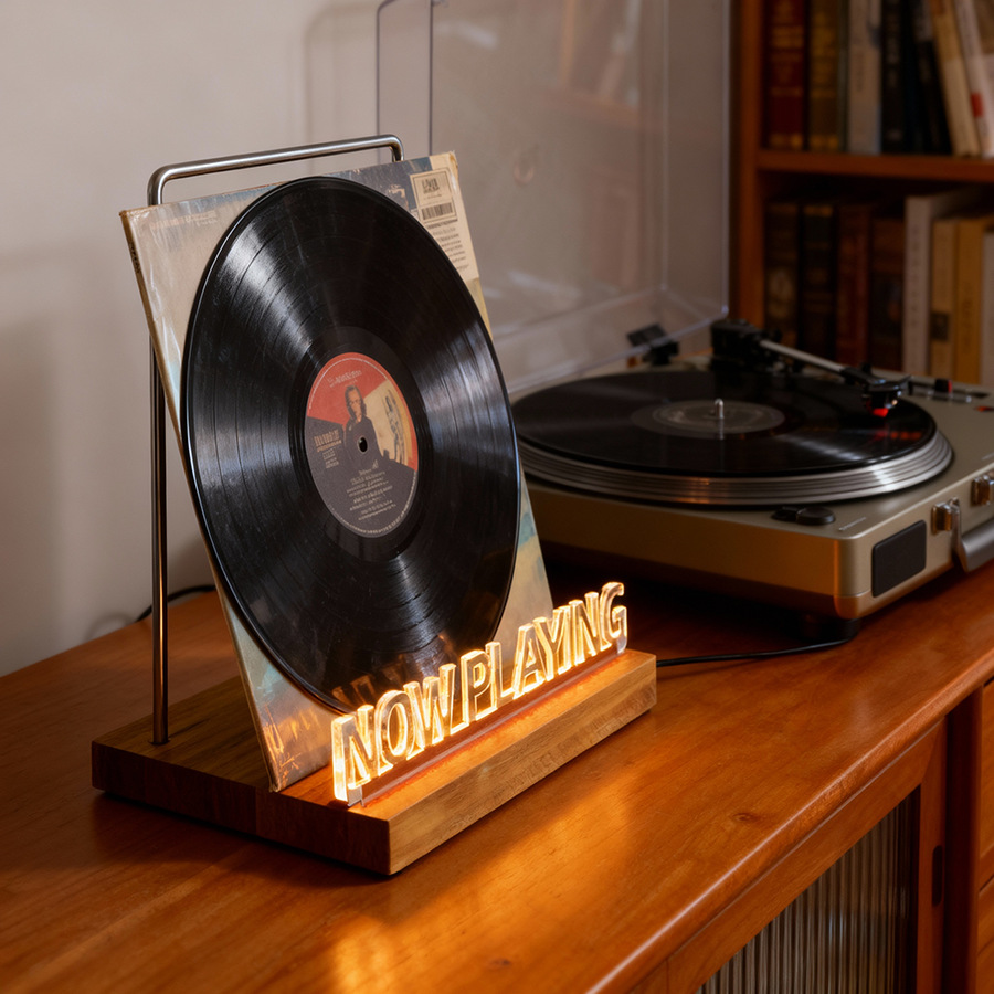 Kitchen Appliances Vintage - Vinylplatenhouder, Koffieshop Decoratie Esthetische CD-plank Displayrek,
