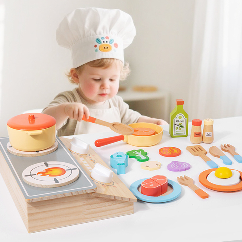 Kitchen Appliances For Kids - Montessori vroeg educatief houten kinderspeelgoed simulatiekeuken