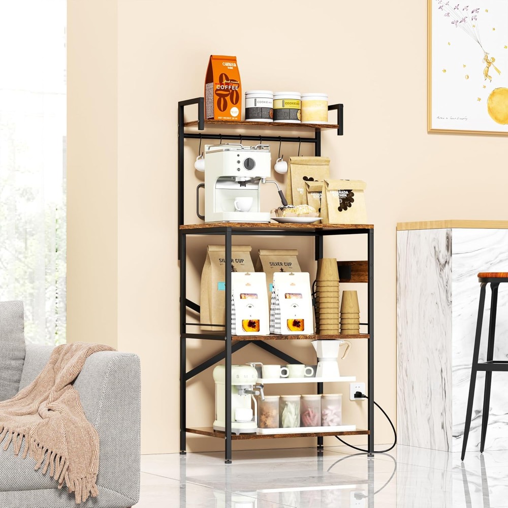 Kitchen Appliances Outlet - 6-haken, organisator voor keukenapparatuur, bakkenrek met