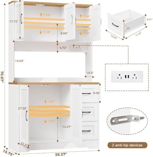 72 inch LED hoge keukenkast me - Kitchen Appliances Outlet recensie en prijs