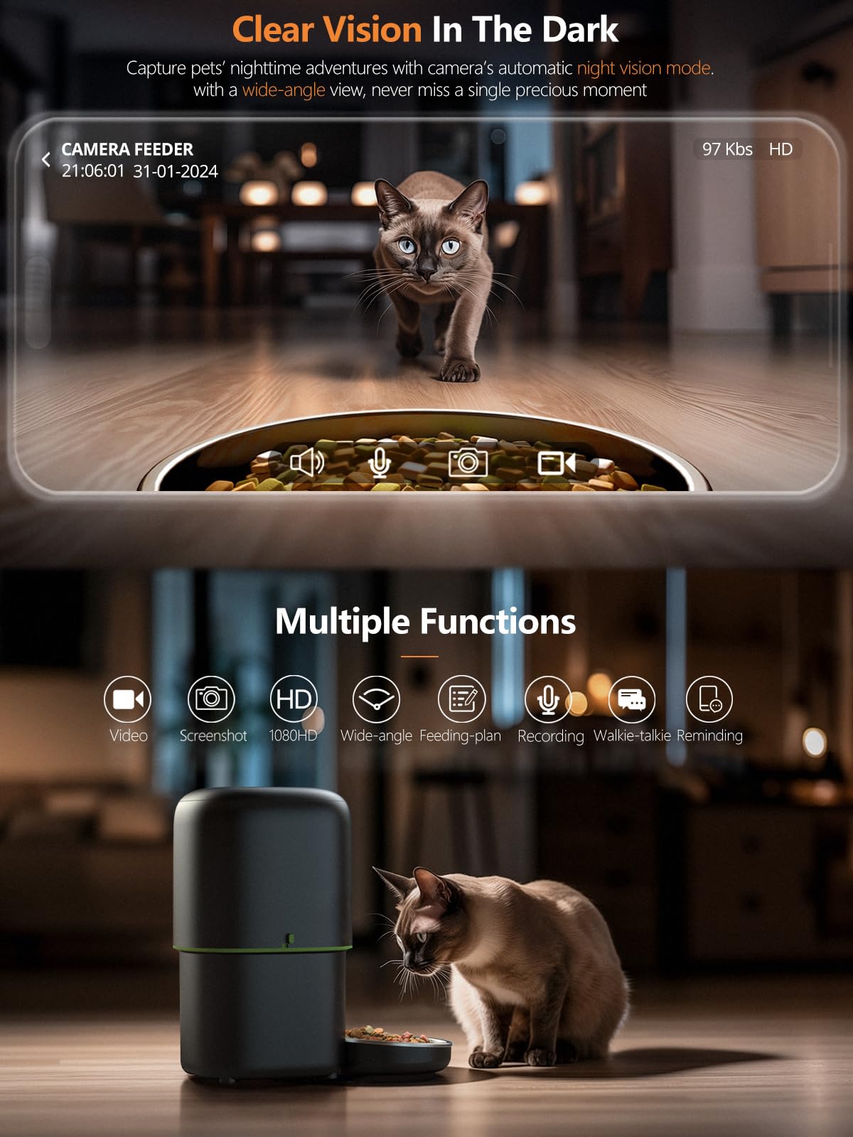 Automatische Kat Feeder Camera - Kitchen Appliances Video recensie en prijs