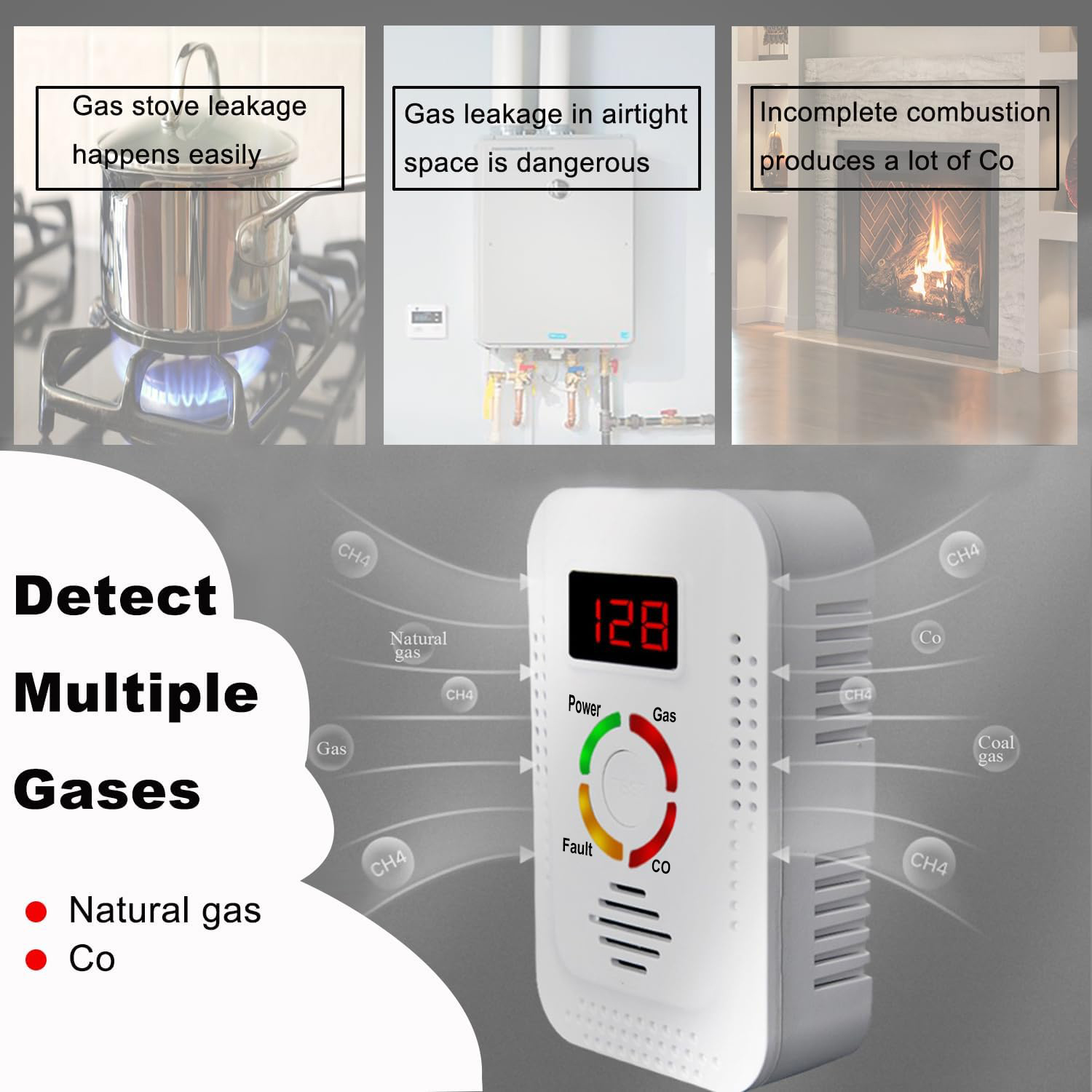 Aardgasdetector 2in1 en koolmo - Kitchen Appliances Video recensie en prijs